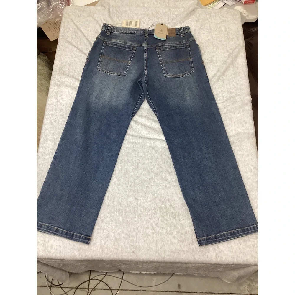 Prana Axiom Jean Mens34x30 Antique Stone Wash Straight Leg Organic Cotton Denim